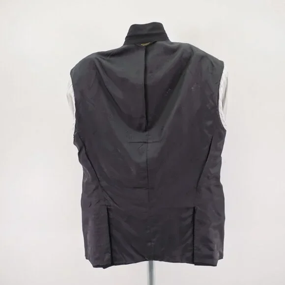 Jos A Bank Signature Gold Tailored‎ Fit Black Wool Herringbone 44R Suit Jacket 2